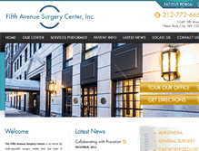 Tablet Screenshot of fifthavenuesurgerycenter.com